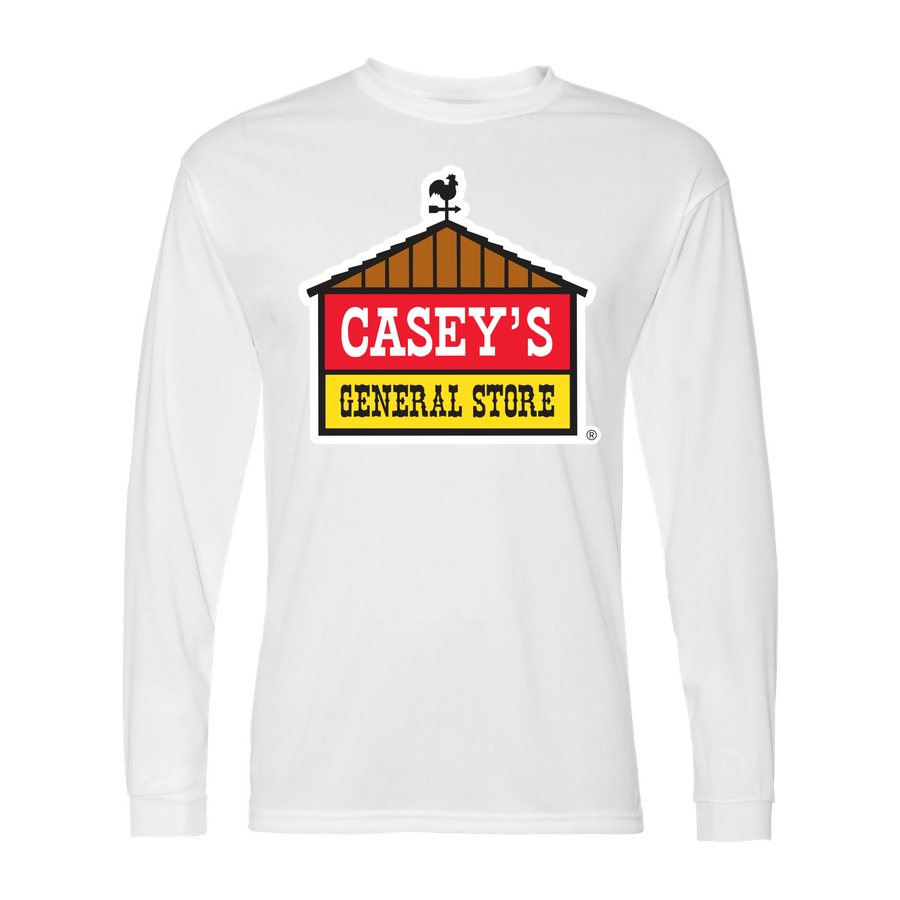 Men's Caseys General Stores Polyester Long Sleeve T-Shirt - White