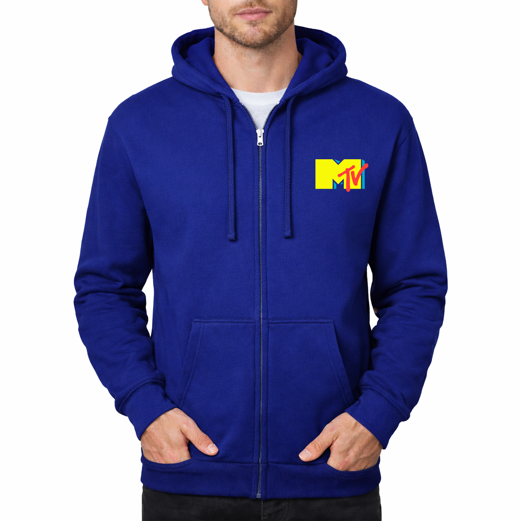 mtv Zipper Hoodie - Royal Blue