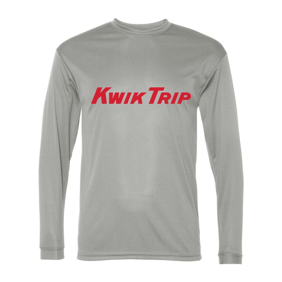 Men's Kwik Trip Polyester Long Sleeve T-Shirt - Silver