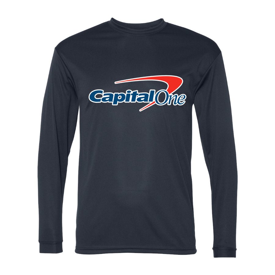 Men's Capital One Polyester Long Sleeve T-Shirt - Navy