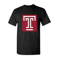 Men's Temple Owls Logo Cotton T-Shirt - Black