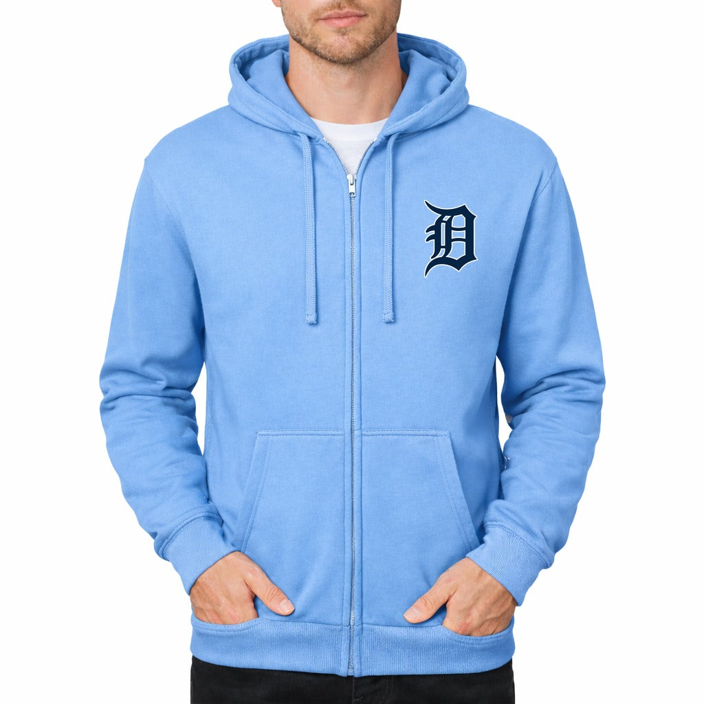 Men's Detroit Tigers Zipper Hoodie - Light Blue