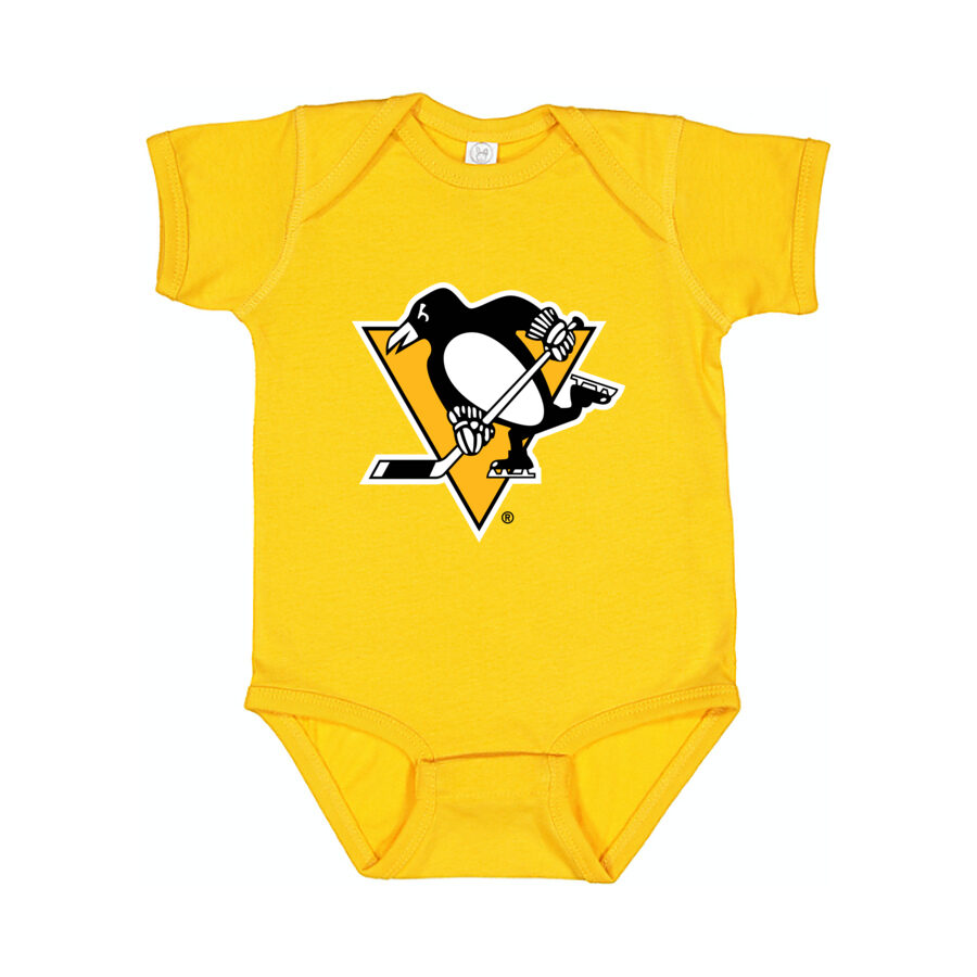 Pittsburgh Penguins Baby Romper Onesie - Yellow