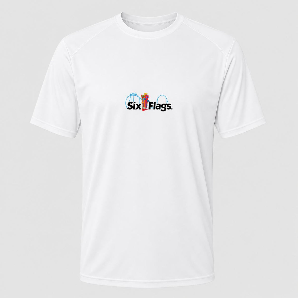 Men's Six Flags Performance T-Shirt - White