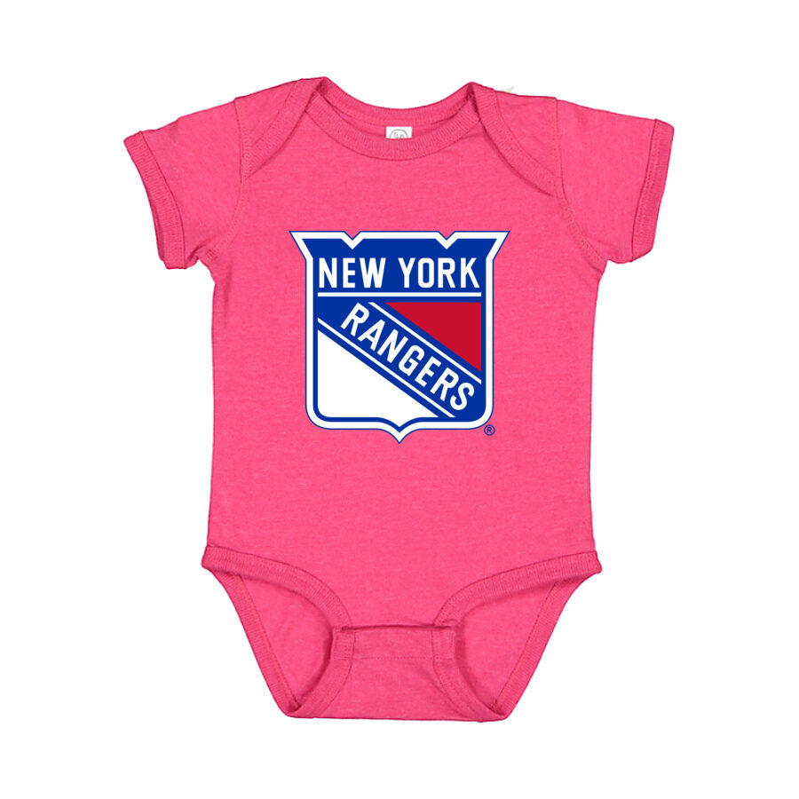 New York Rangers Baby Romper Onesie - Pink