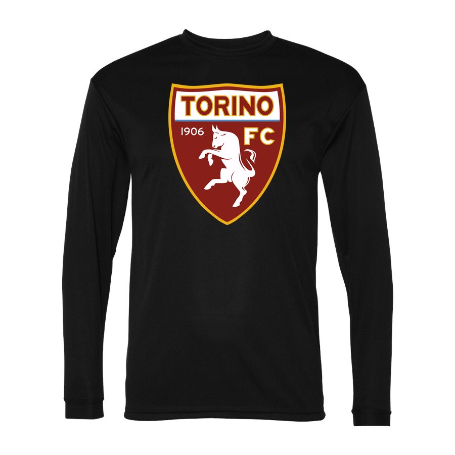 Men's Torino Polyester Long Sleeve T-Shirt - Black