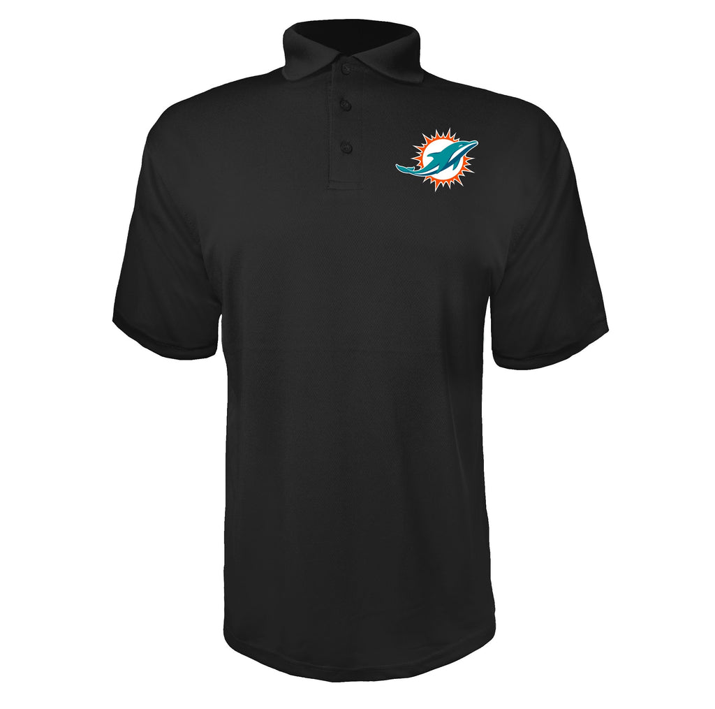 Miami Dolphins Black polyester polo