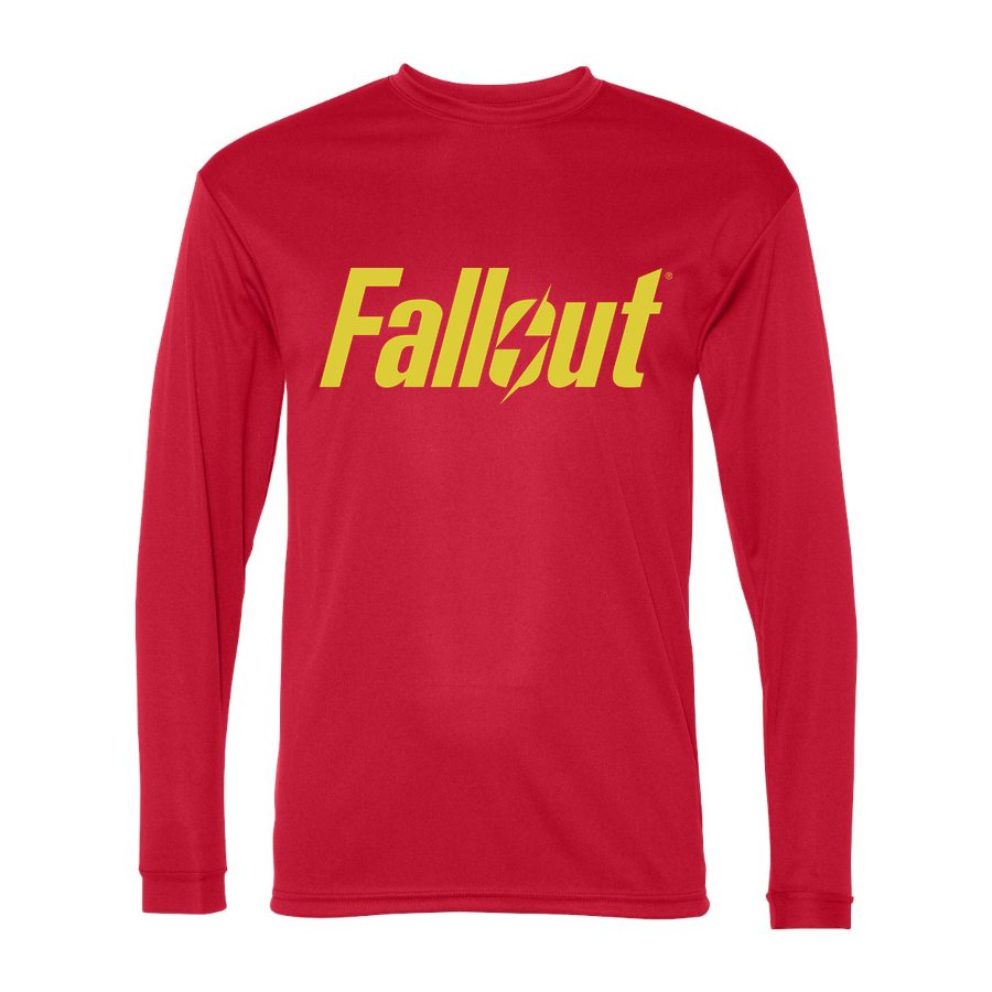 Men's Fallout Polyester Long Sleeve T-Shirt - Red