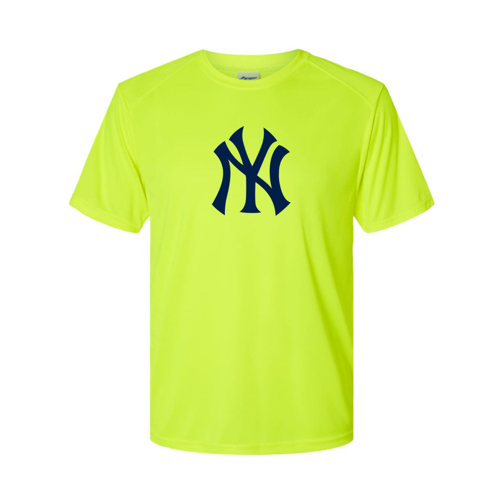 New York Yankees Polyester T-Shirt - Safety Green