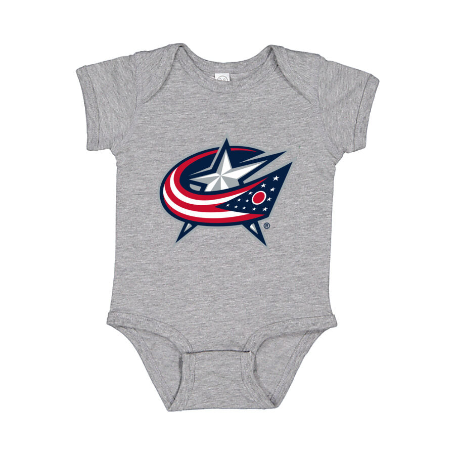 Columbus Blue Jackets Baby Romper Onesie - Gray
