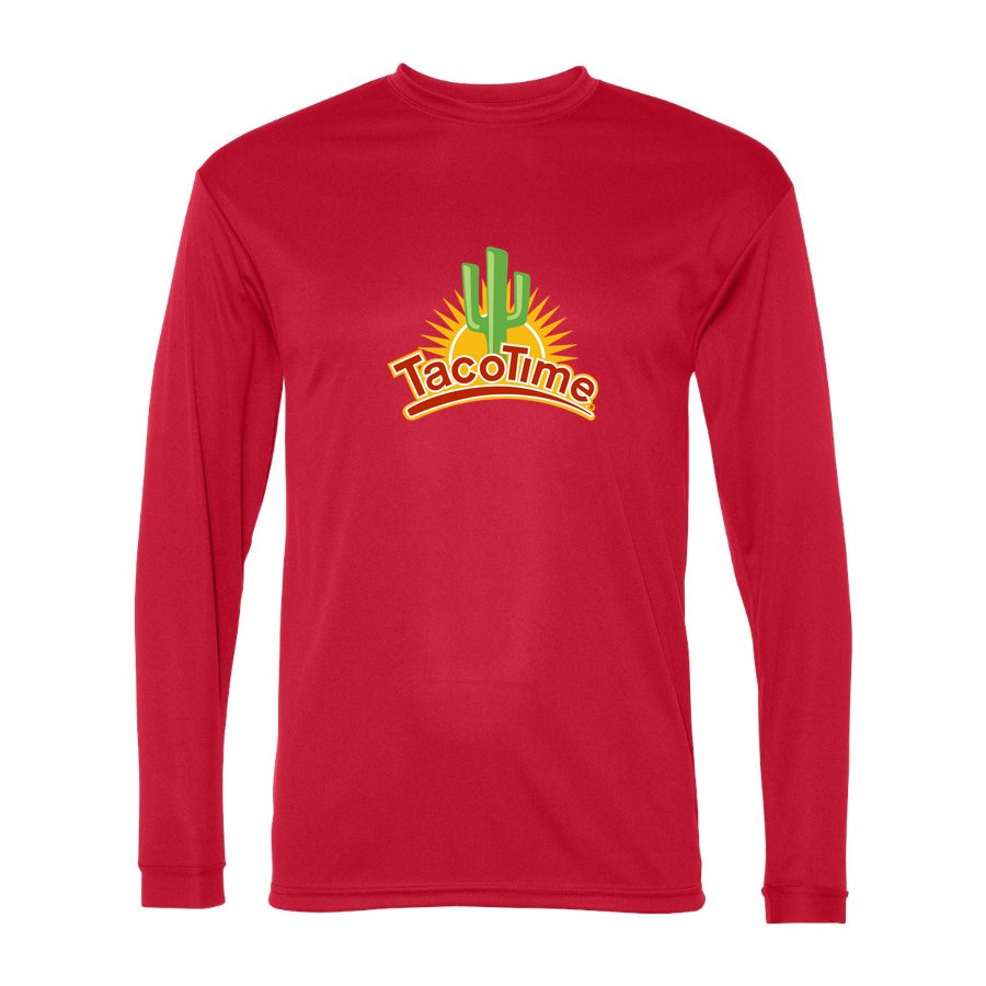 Men's TacoTime Polyester Long Sleeve T-Shirt - Red
