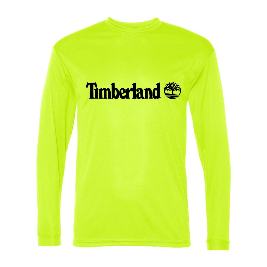 Men's Timberland Polyester Long Sleeve T-Shirt - Safety Yellow