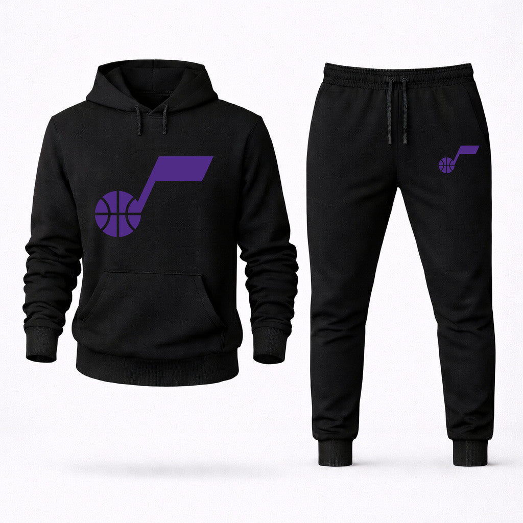 Utah Jazz Hoodie and Joggers Set - Black