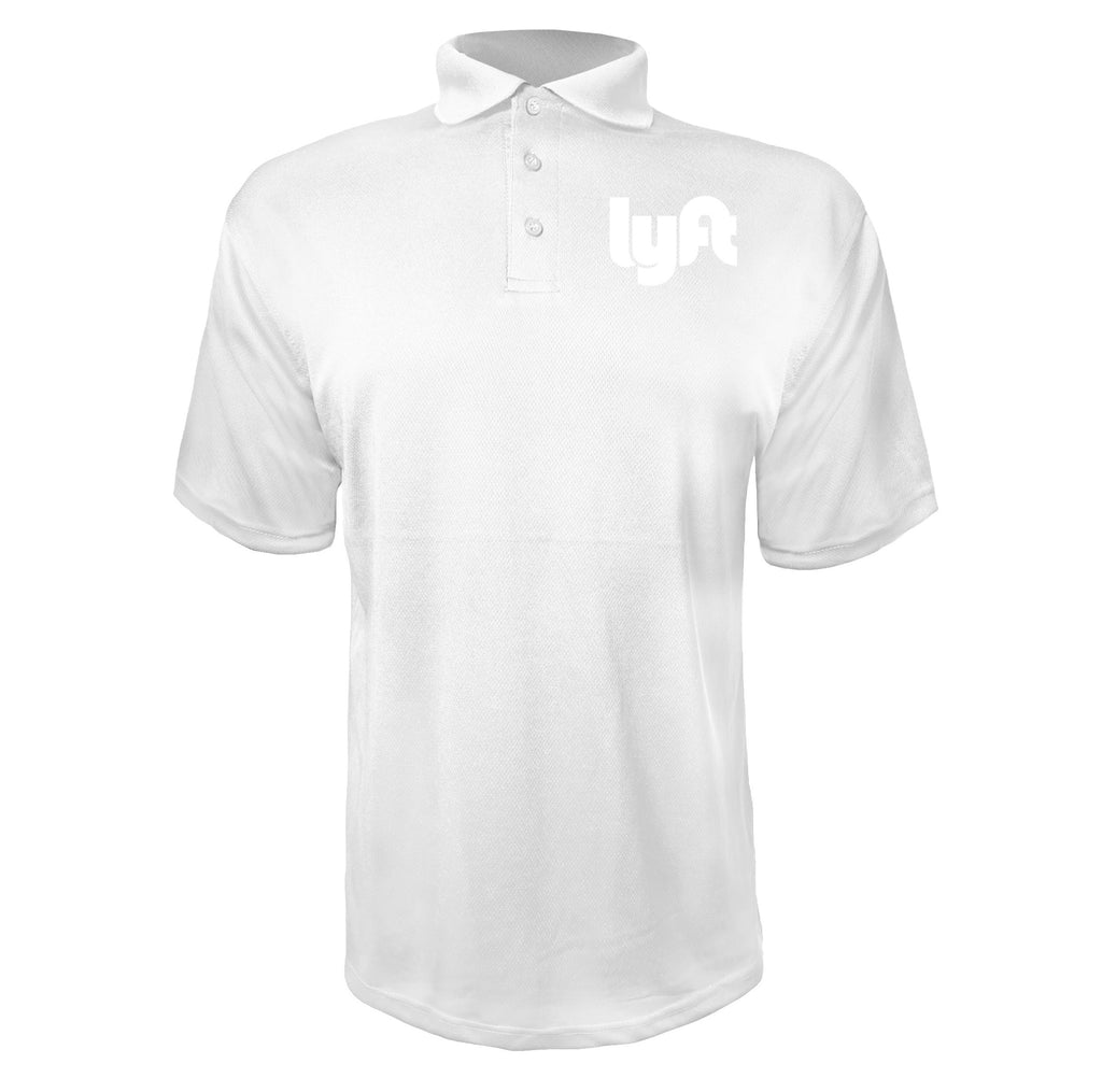 Lyft White men's polyester polo in White