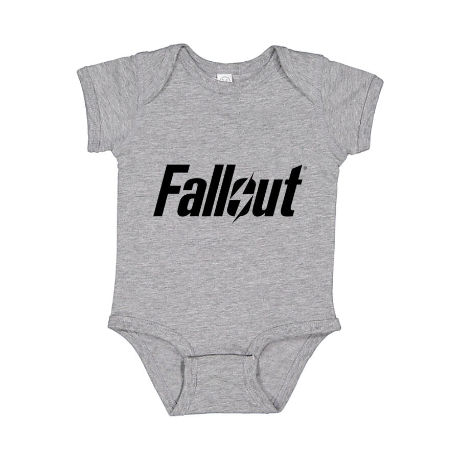 Fallout Black Logo Baby Romper Onesie - Gray