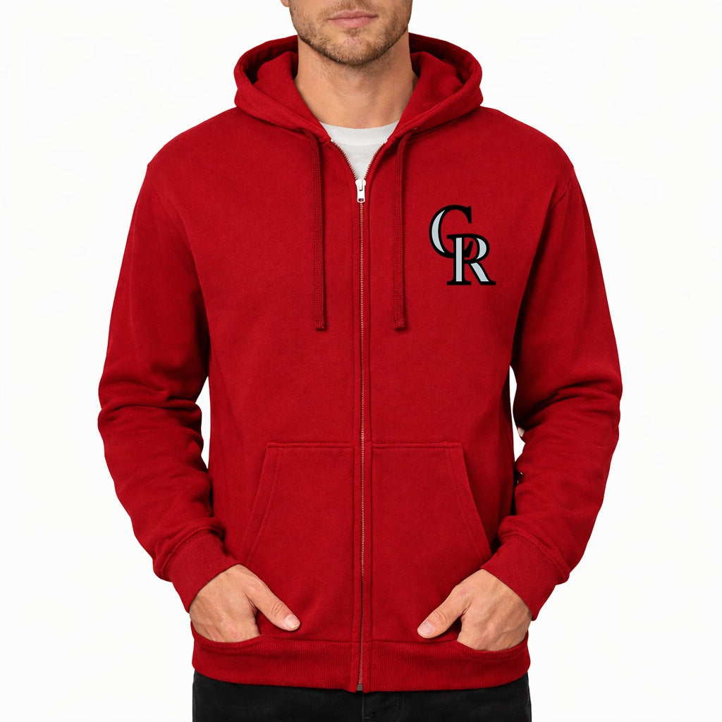 Men's Colorado Rockies Zipper Hoodie - Red
