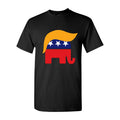 Men's donald trump hair gop elephant logo wall sticker r6fb7e6cf844845ccb4e2a66abb61a58c kouf2 8byvr 644 Cotton T-Shirt - Black