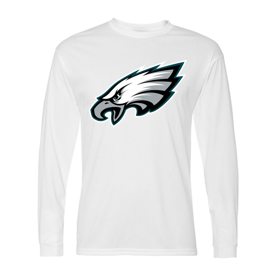 Men's Philadelphia Eagles Polyester Long Sleeve T-Shirt - White