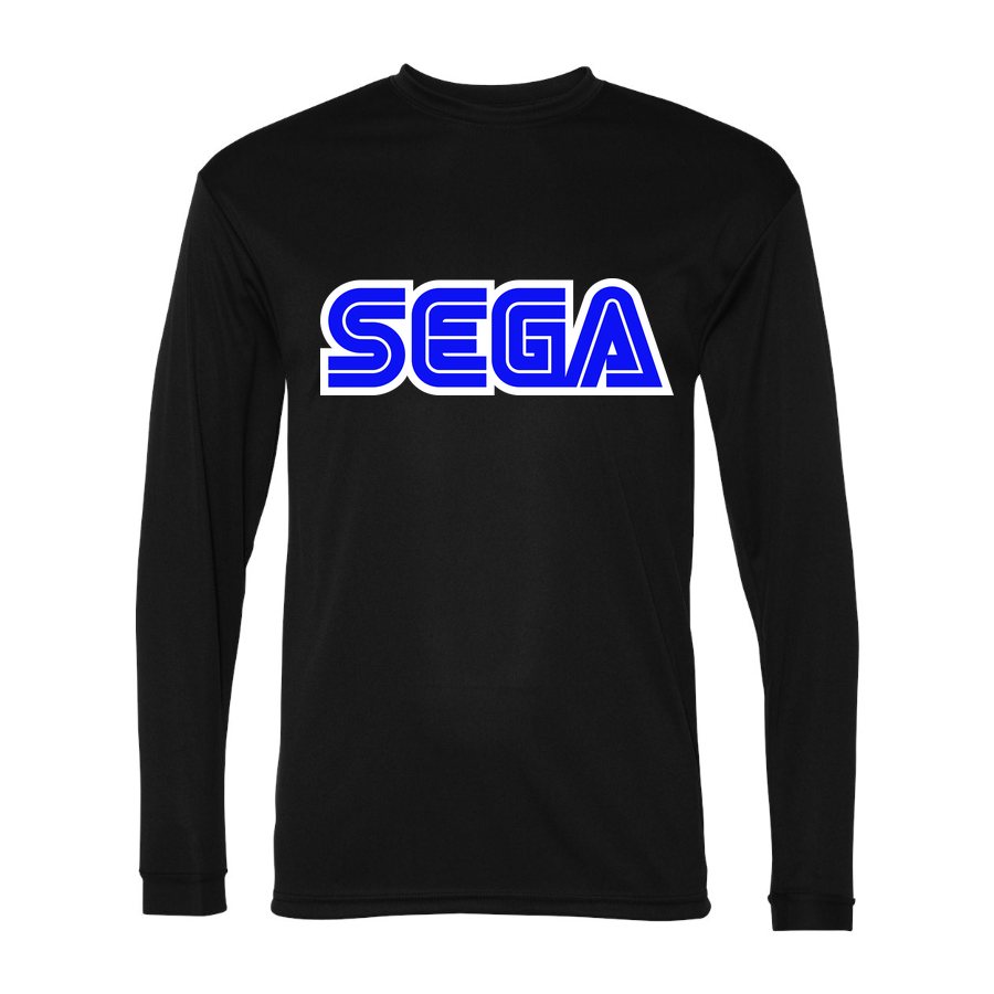 Men's SEGA Polyester Long Sleeve T-Shirt - Black