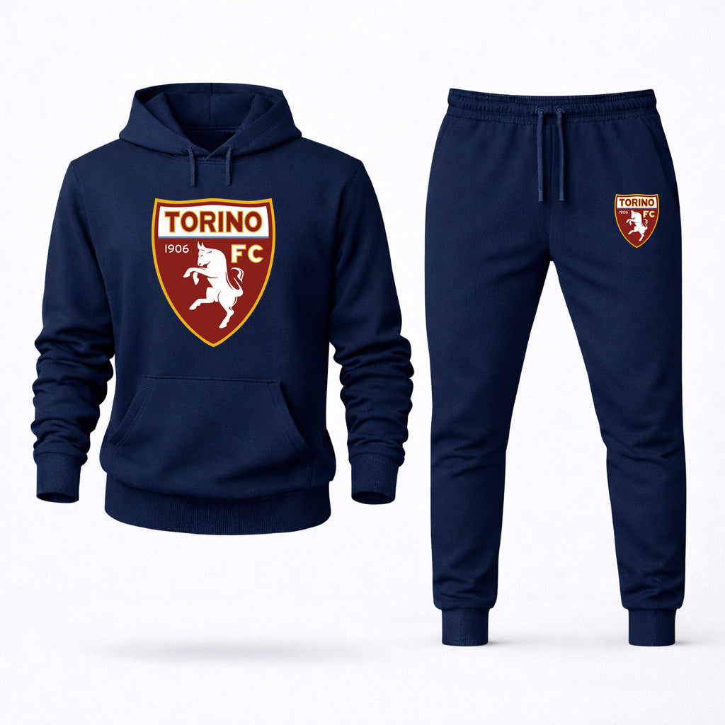 Torino Soccer Hoodie and Joggers Set - Navy