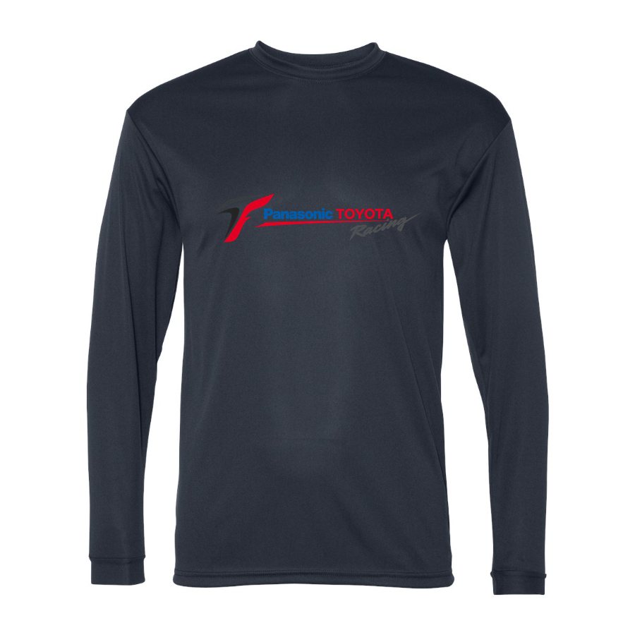 Men's Panasonic Toyota Racing Polyester Long Sleeve T-Shirt - Navy