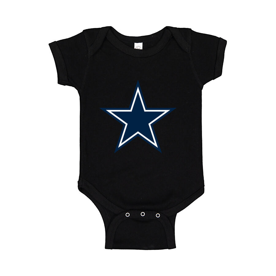 Dallas Cowboys Baby Romper Onesie - Black