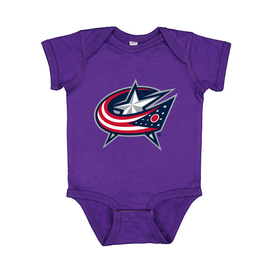 Columbus Blue Jackets Baby Romper Onesie - Purple