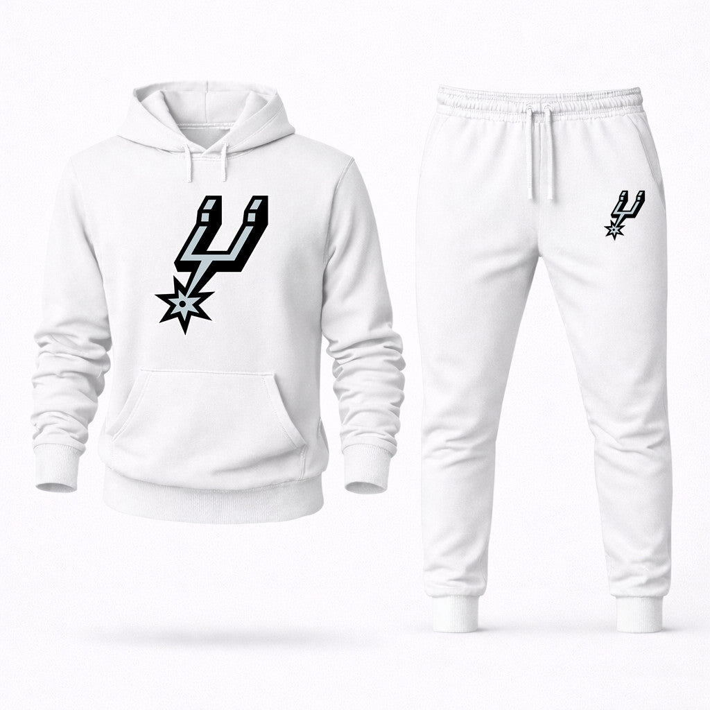 San Antonio Spurs Hoodie and Joggers Set - White