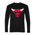Men's Chicago Bulls Polyester Long Sleeve T-Shirt - Black