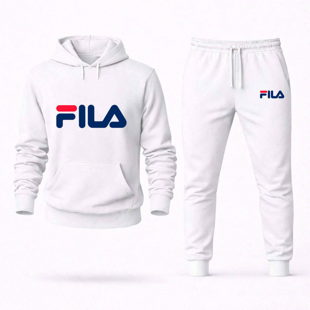 Fila Hoodie and Joggers Set - White