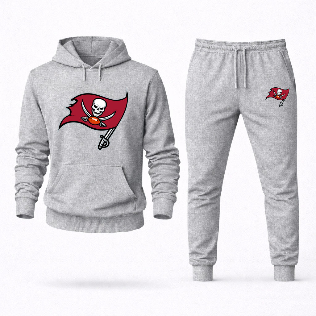 Tampa Bay Buccaneers Hoodie and Joggers Set - Grey