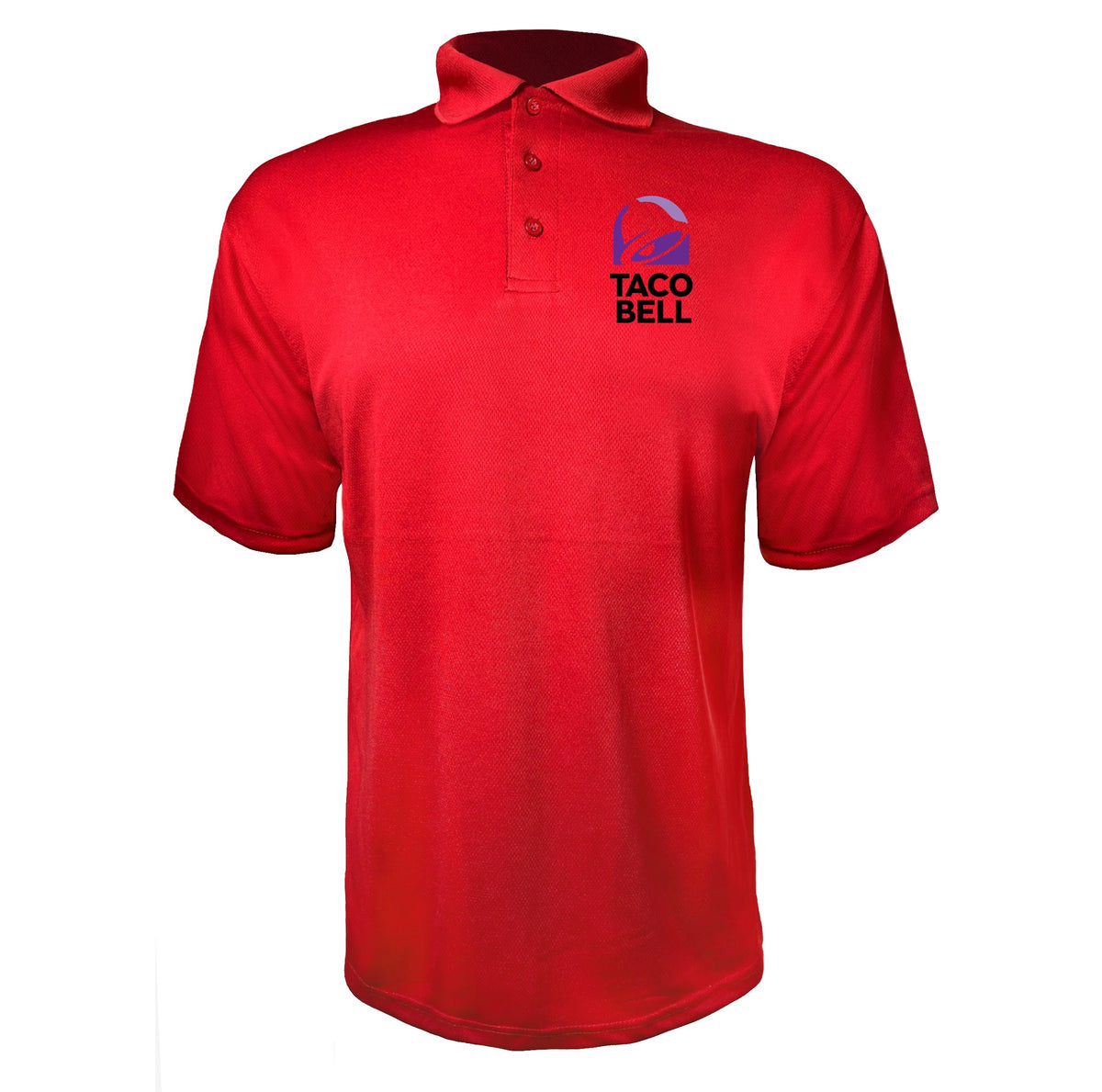 Taco Bell men's polyester polo in Red