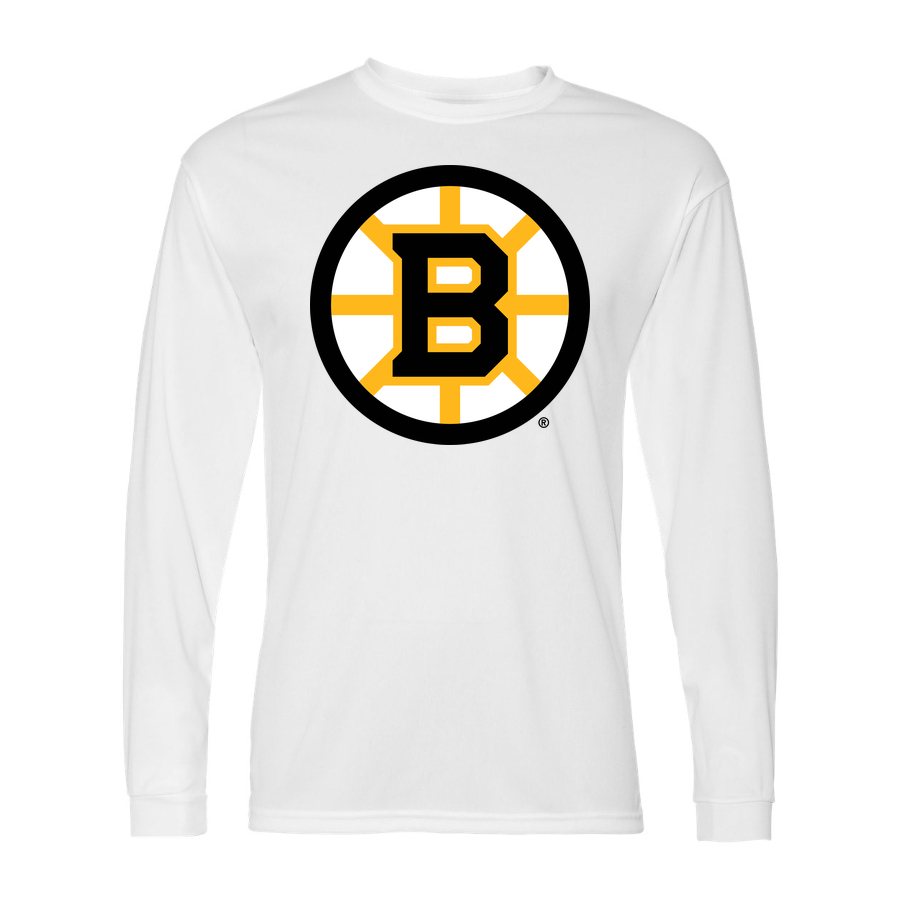 Men's Boston Bruins Polyester Long Sleeve T-Shirt - White