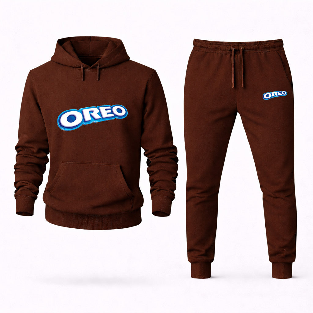Oreo Hoodie and Joggers Set - Brown