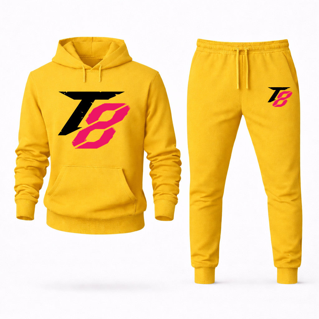 Tekken 8 Black Hoodie and Joggers Set - Yellow