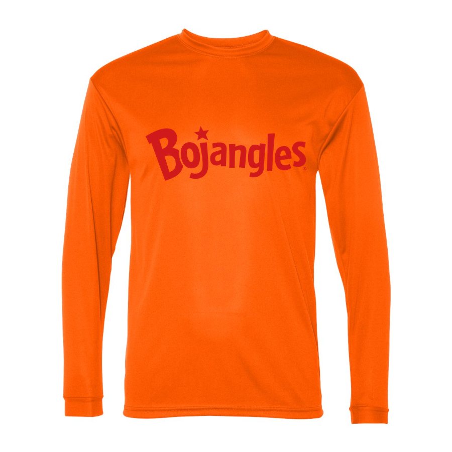 Men's Bojangles Polyester Long Sleeve T-Shirt - Safety Orange