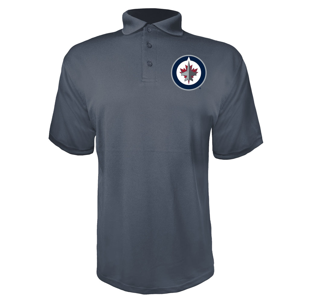 Winnipeg Jets Charcoal polyester polo