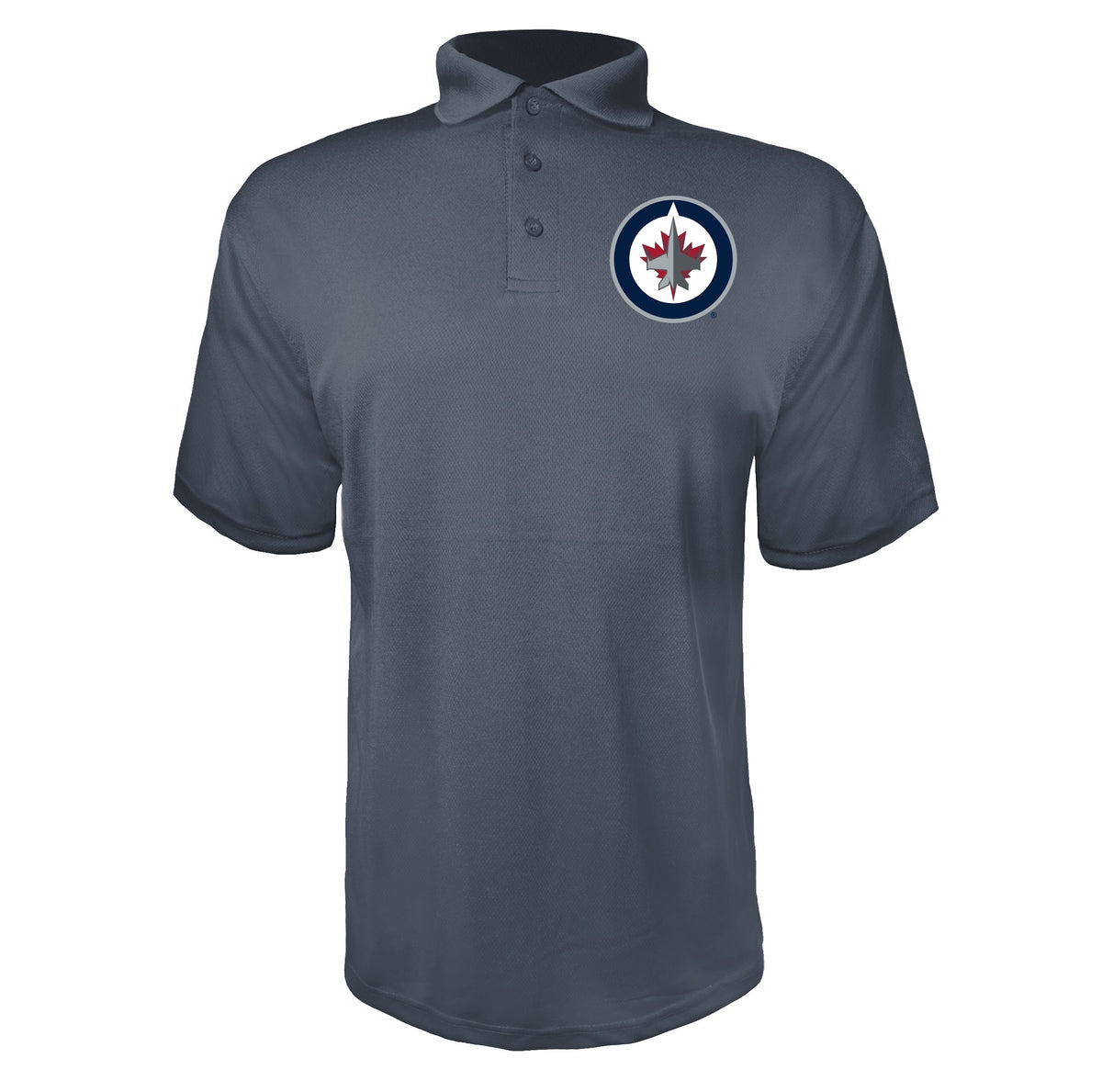Winnipeg Jets Charcoal polyester polo