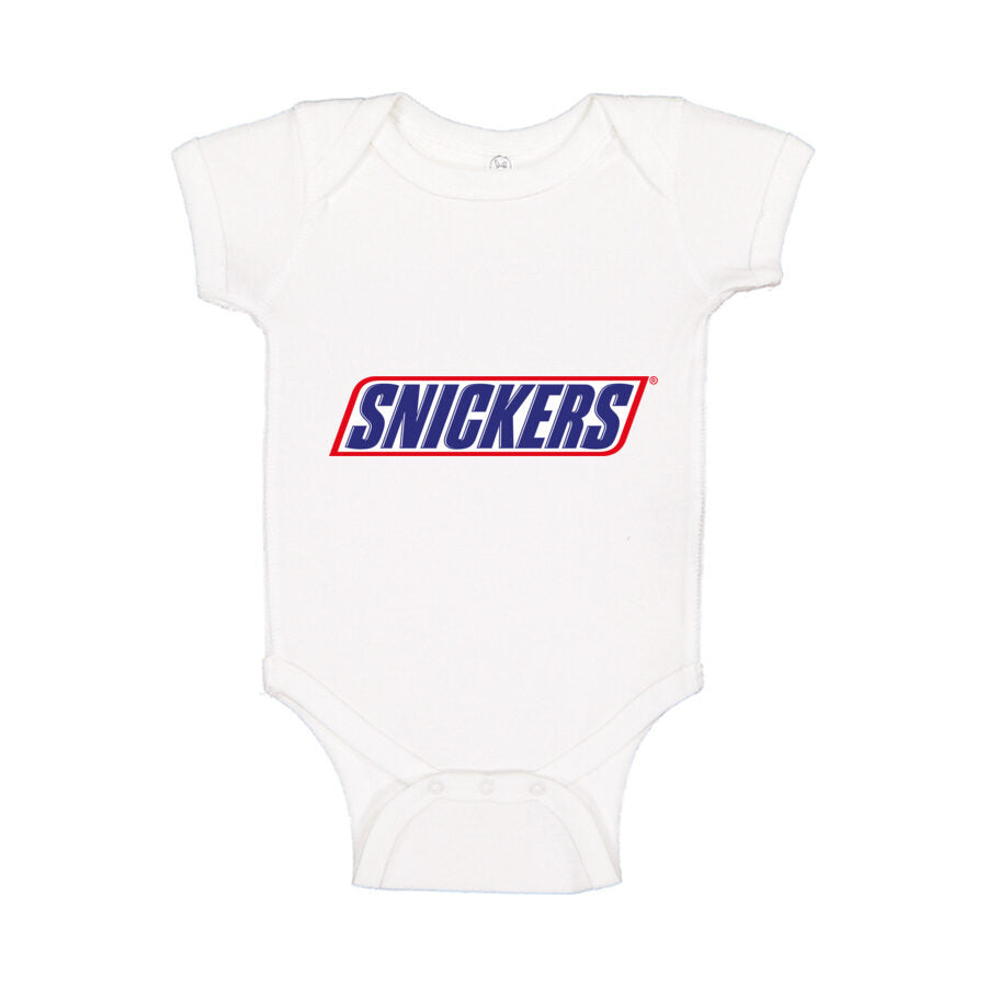 Snickers Baby Romper Onesie - White