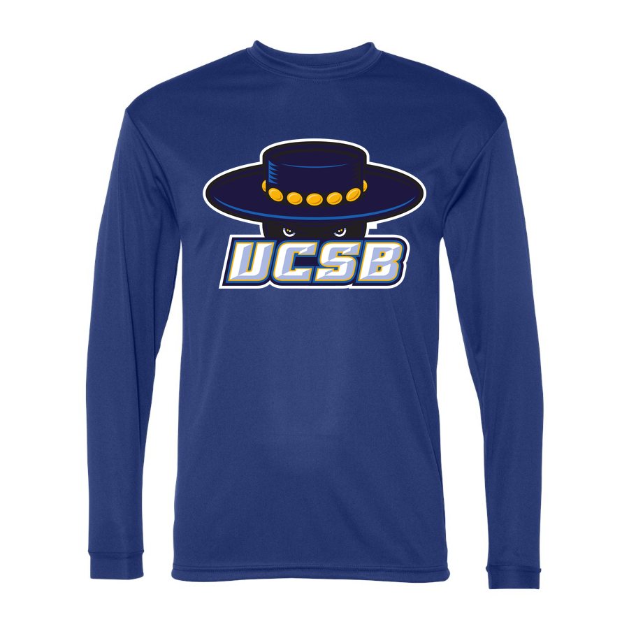 Men's UCSB Gauchos Polyester Long Sleeve T-Shirt - Royal Blue