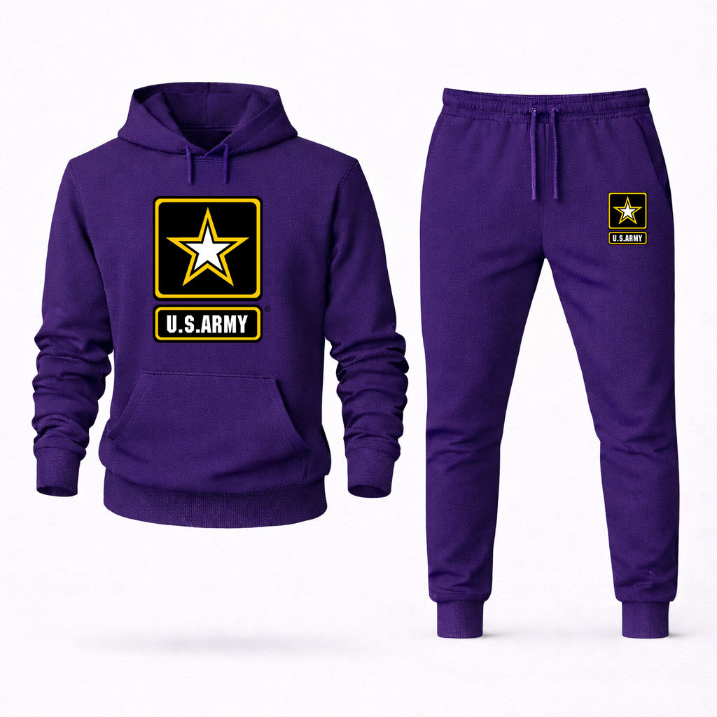 U.S. Army Hoodie and Joggers Set - Purple