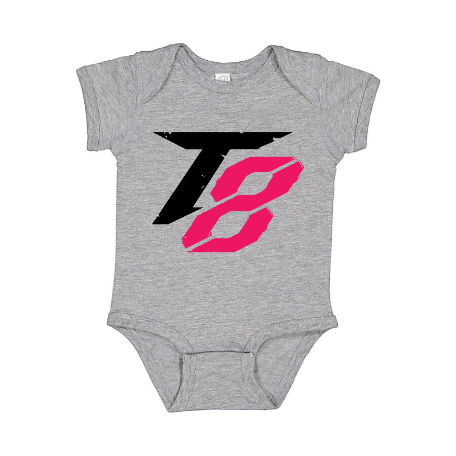 Tekken 8 Black Logo Baby Romper Onesie - Gray
