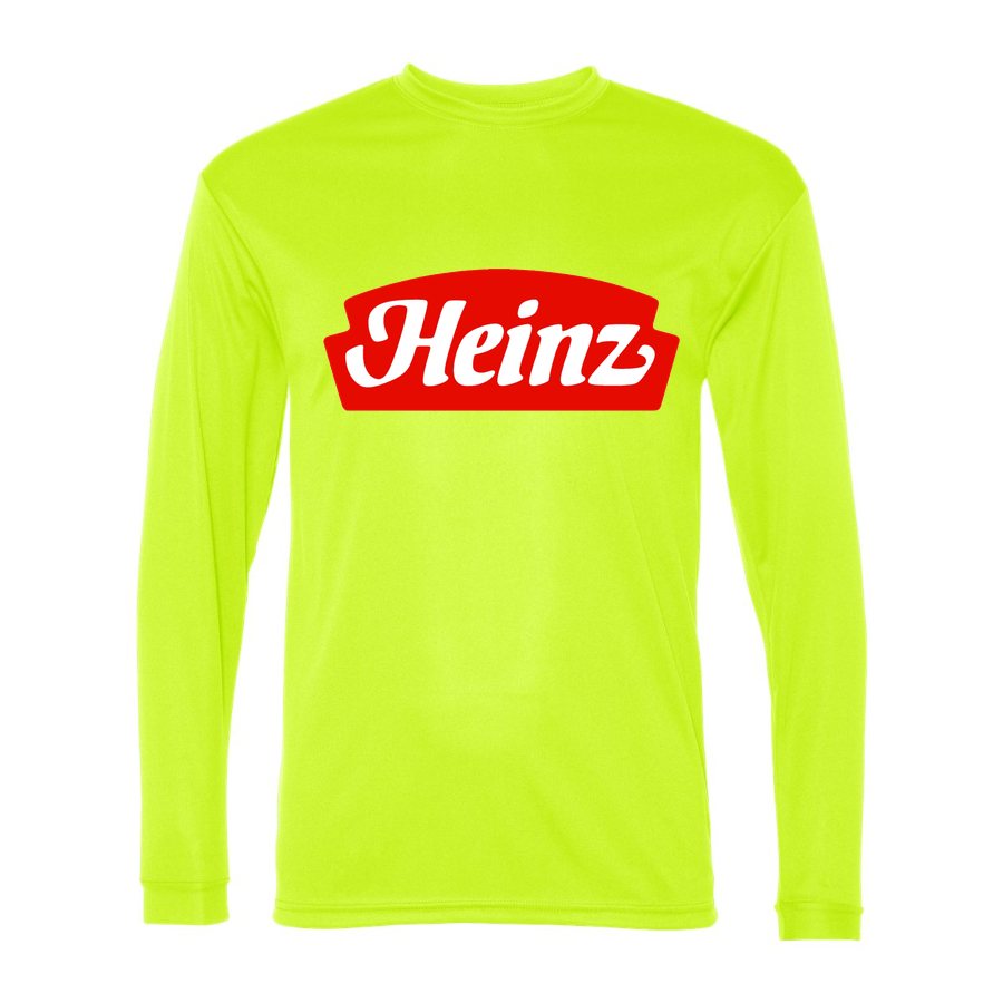 Men's Heinz food Polyester Long Sleeve T-Shirt - Safety Yellow