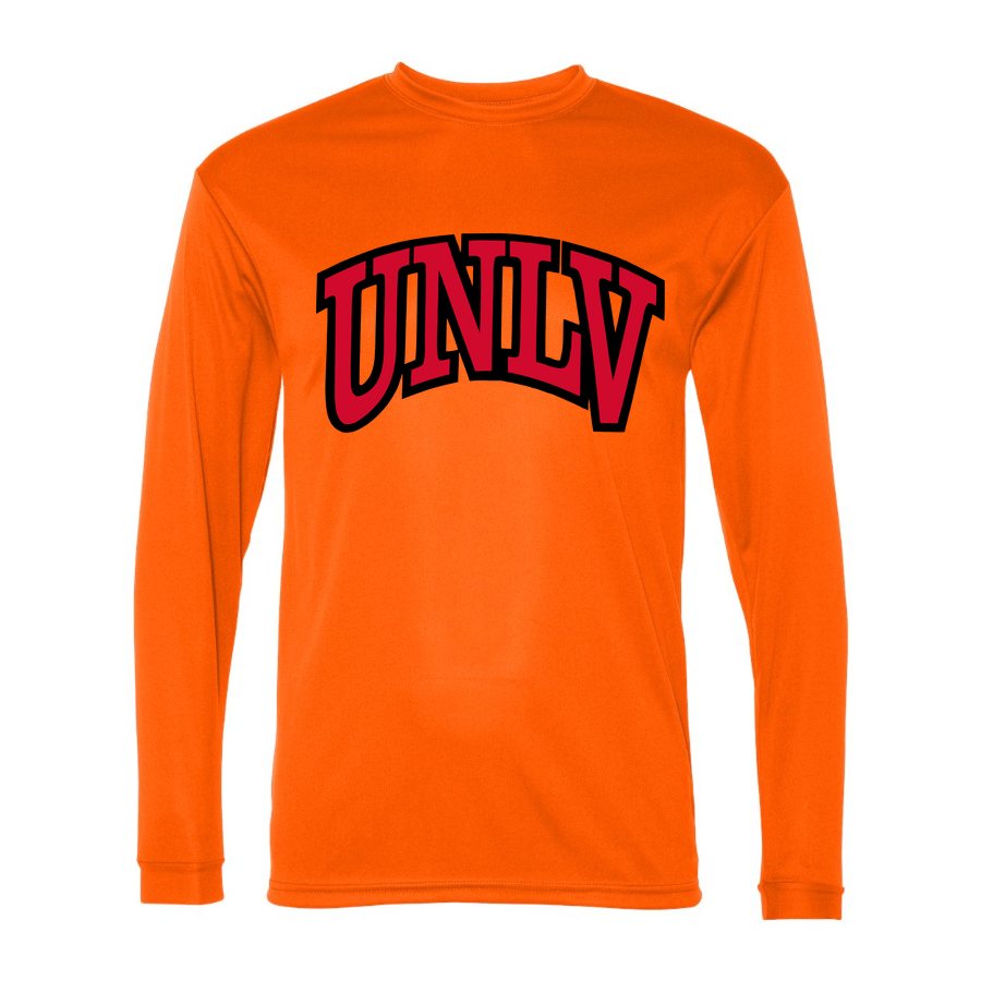 Men's UNLV Rebels Polyester Long Sleeve T-Shirt - Safety Orange