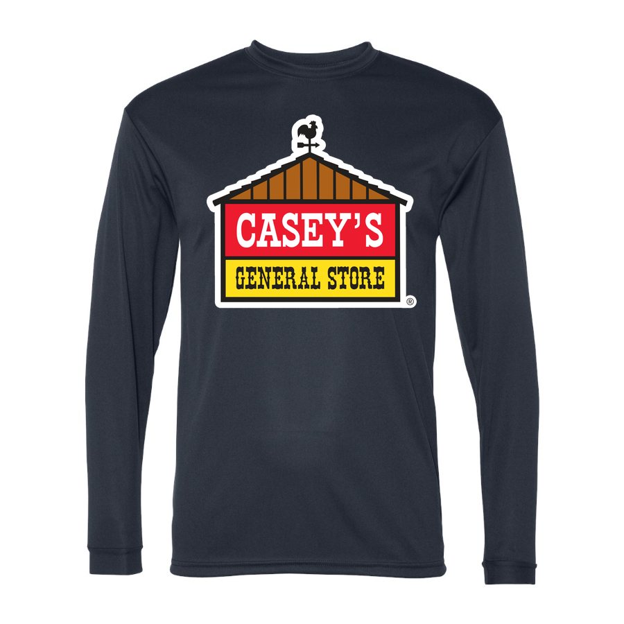 Men's Caseys General Stores Polyester Long Sleeve T-Shirt - Navy