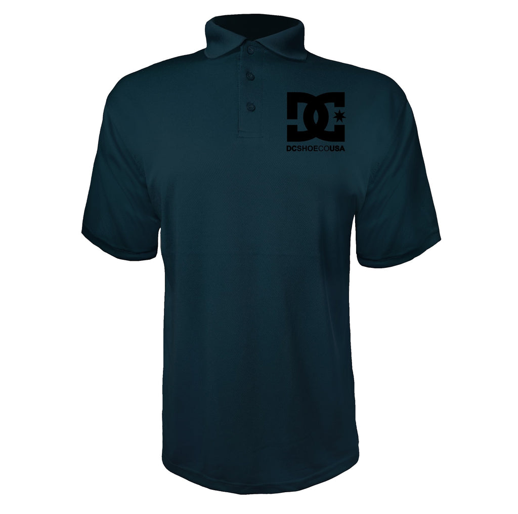 DC men's polyester polo in Navy