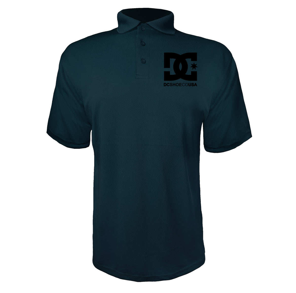 DC men's polyester polo in Navy