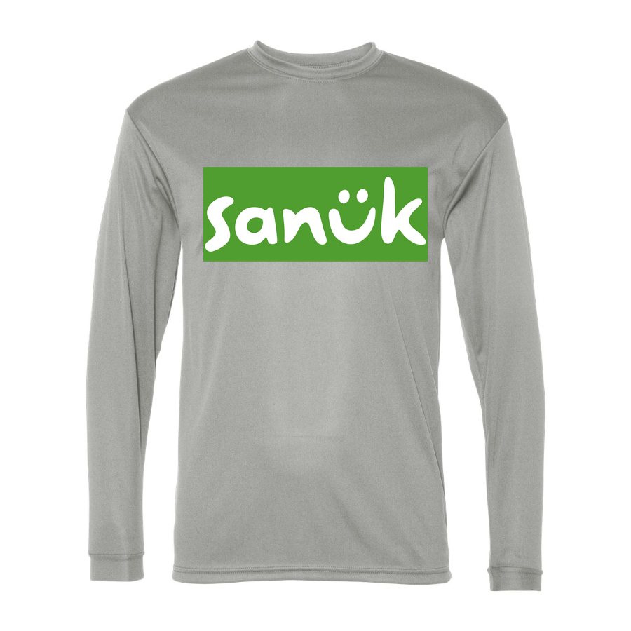 Men's Sanuk Polyester Long Sleeve T-Shirt - Silver