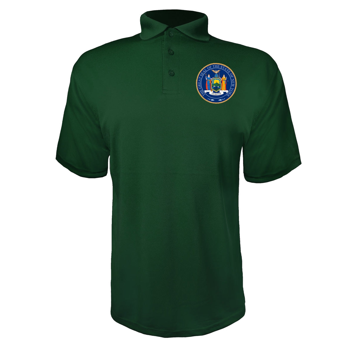 New York men's polyester polo in Green