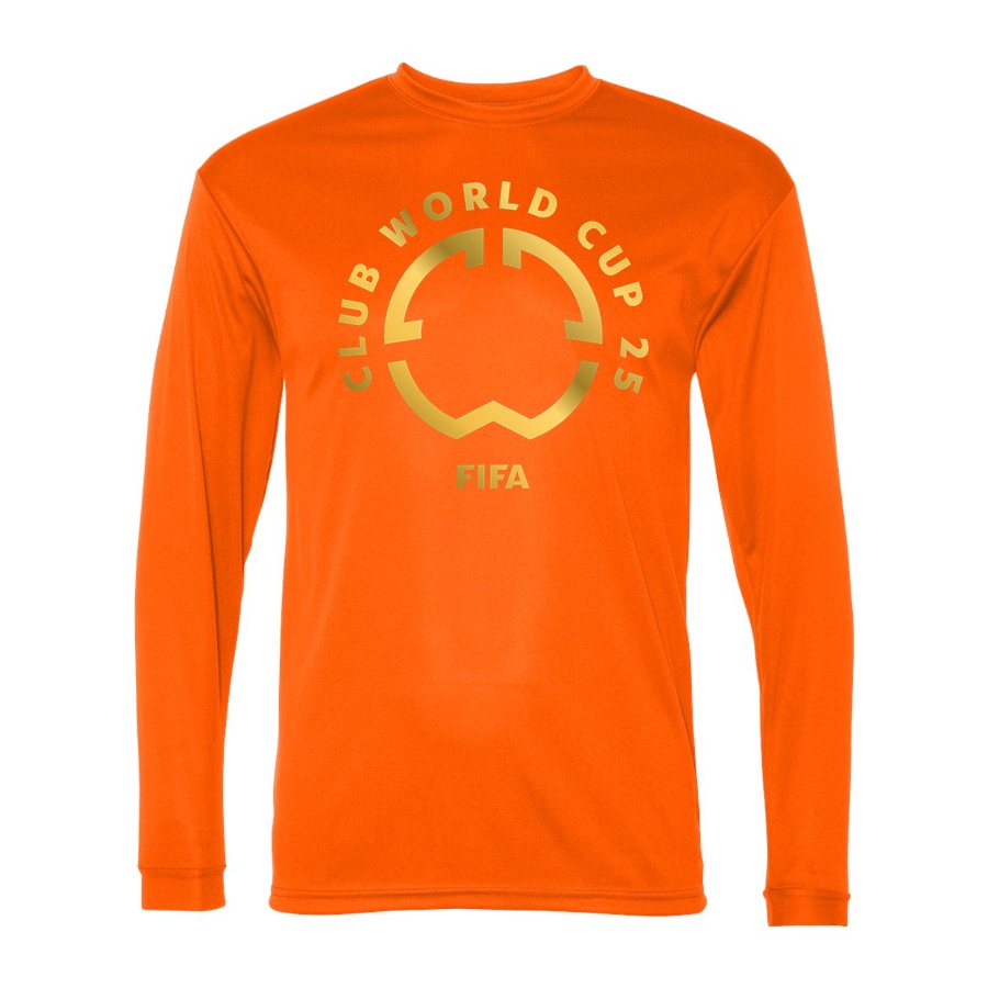 Men's FIFA Club World Cup 2025 Polyester Long Sleeve T-Shirt - Safety Orange